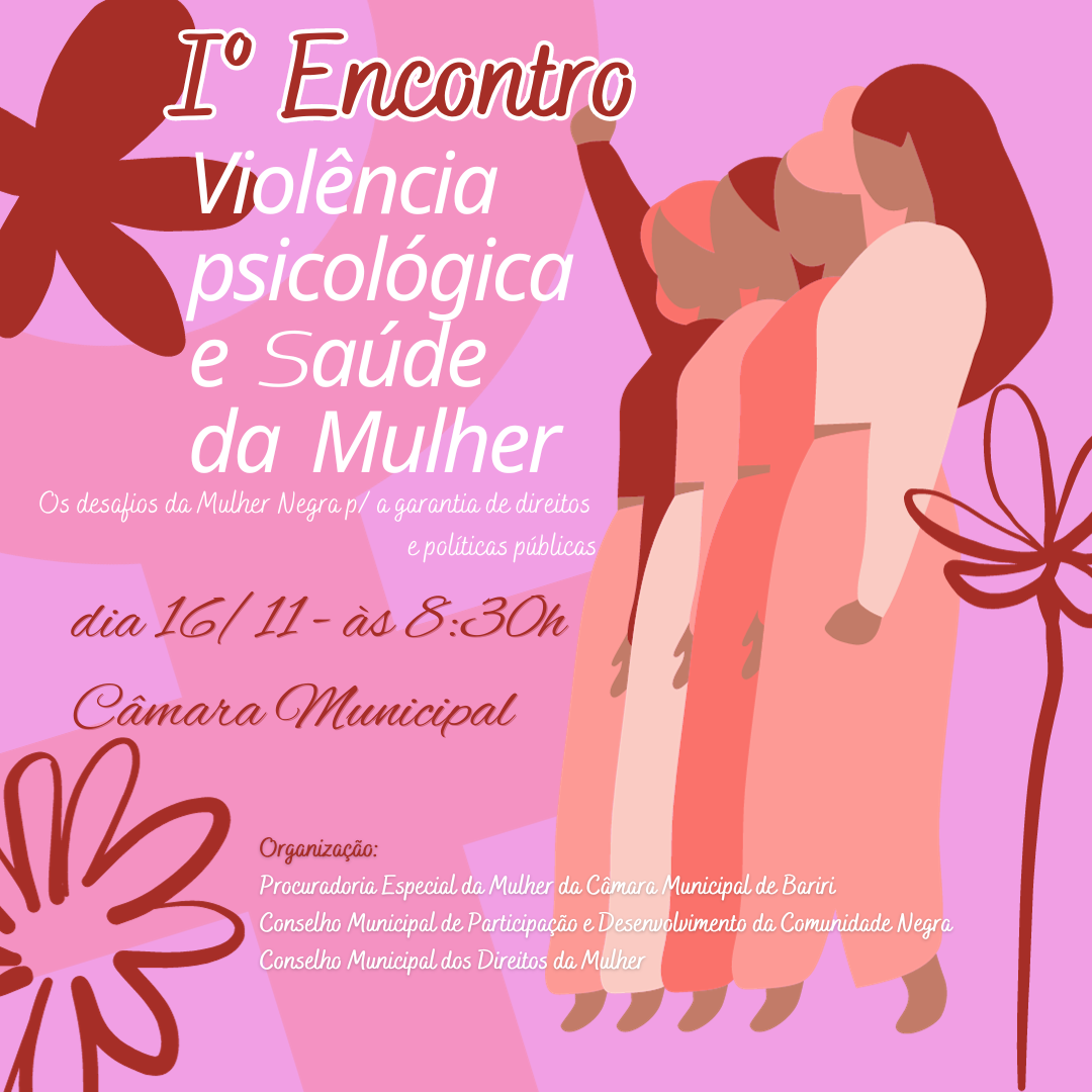 1º Encontro – Violência psicológica e saúde da Mulher