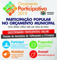 Questionário Orçamento Participativo - 2019