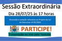 Sessão Extraordinária - 28/07 às 17h