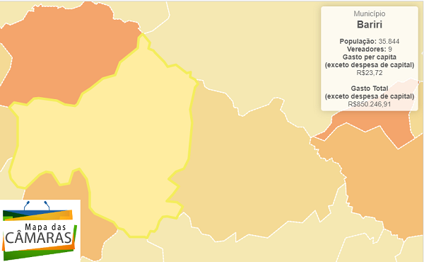 TCESP Atualiza Mapa das Câmaras 