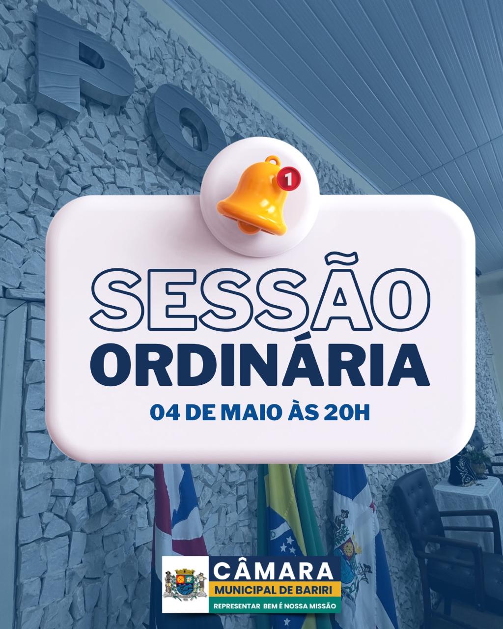 SESSÃO ORDINÁRIA 04 DE MAIO DE 2026